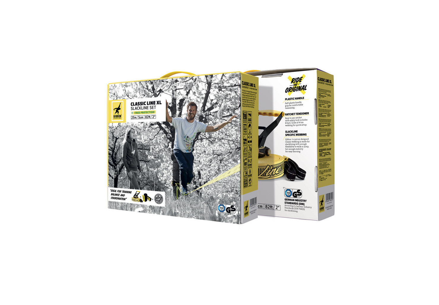 Slackline Gibbon CLASSIC LINE 25m Sans Protection D'arbre - Neuf