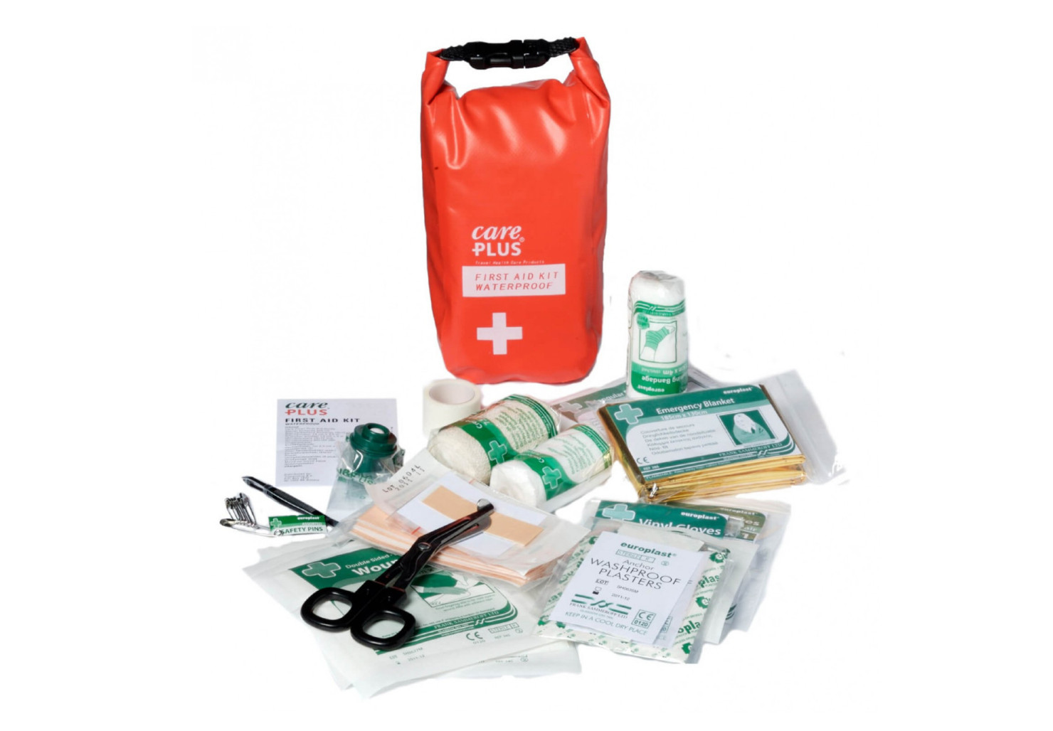 Care Plus Trousse De Secours Compacte 38 Articles - Rouge Pour Maison, Voyage, Vélo