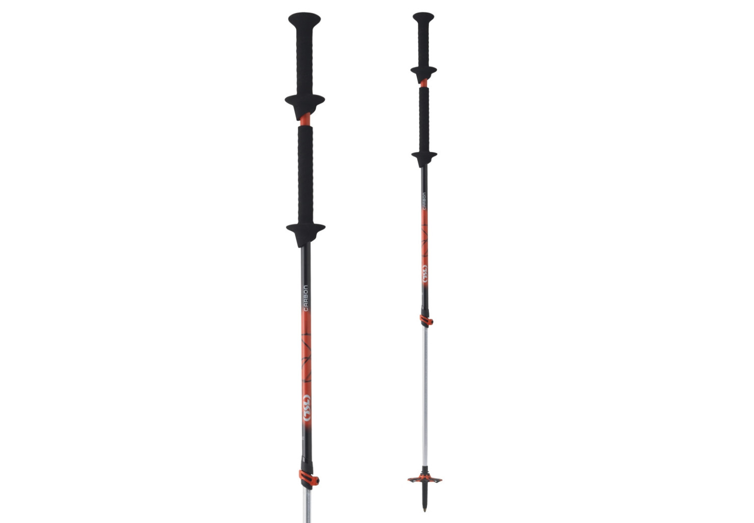 TSL Bâtons De Randonnée Aluminium 2 Pièces - Réglables 83-135 Cm, Noir Taille M, Fabriqués En France