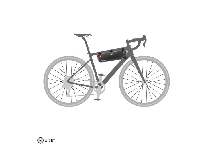 Sacoche de cadre Bikepacking Ortlieb Frame-Pack RC Toptube 3L Noir