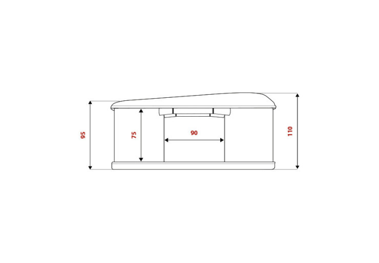 Tente de toit Autohome Maggiolina Airlander S X-Long Gris