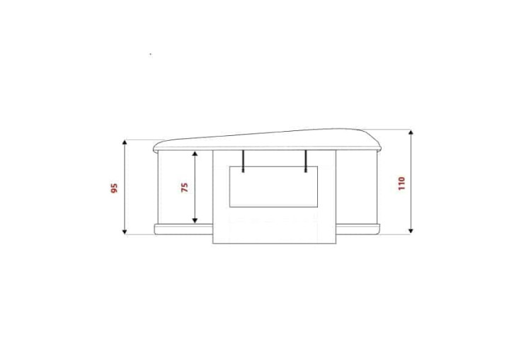 Tente de toit Autohome Maggiolina Airlander S X-Long Gris