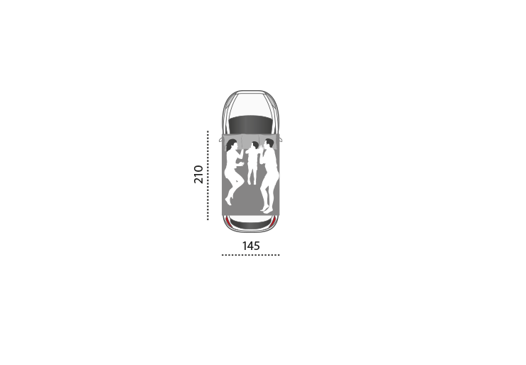 Tente de toit Autohome Maggiolina Airlander Plus Small Blackstorm
