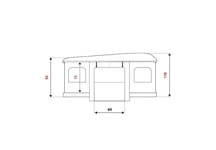 Tente de toit Autohome Maggiolina Airlander Plus Small Blackstorm
