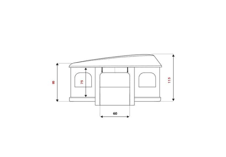 Tente de toit Autohome Maggiolina Grand tour 360° Small Carbone