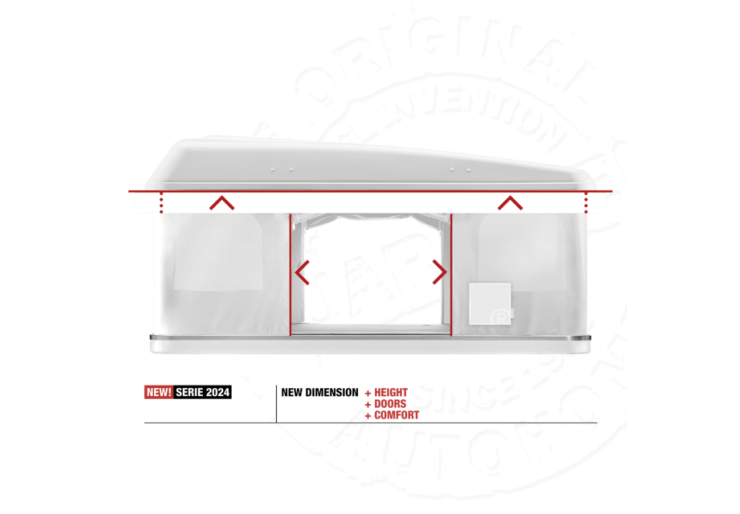 Tente de toit Autohome Maggiolina Grand tour 360° Small Carbone
