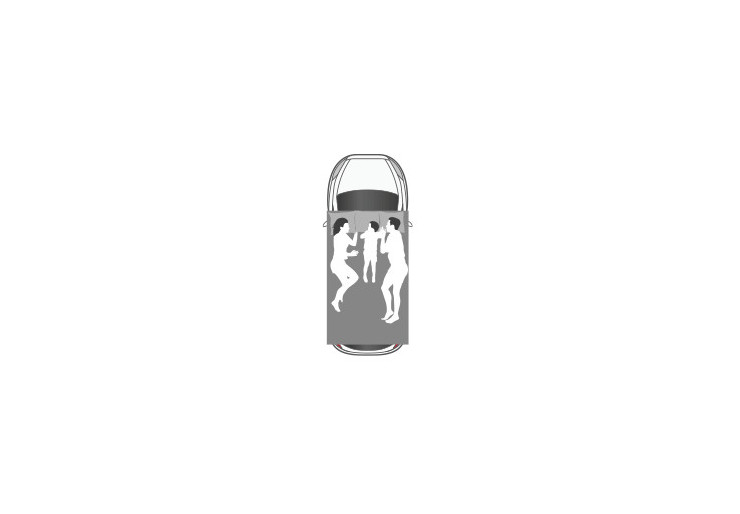 Tente de toit Autohome Maggiolina Grand tour 360° Small Carbone