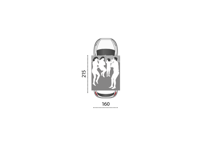 Tente de toit Autohome Maggiolina Grand tour 360° Small Blackstorm