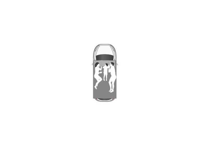 Tente de toit Autohome Maggiolina Grand tour 360° Small Blackstorm