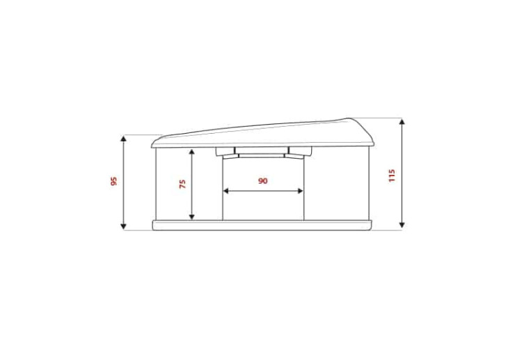 Tente de toit Autohome Maggiolina Extrême Small Blackstorm