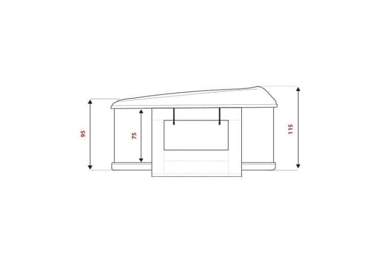 Tente de toit Autohome Maggiolina Extrême Small Blackstorm