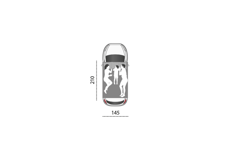 Tente de toit Autohome Maggiolina Carbon fiber Small