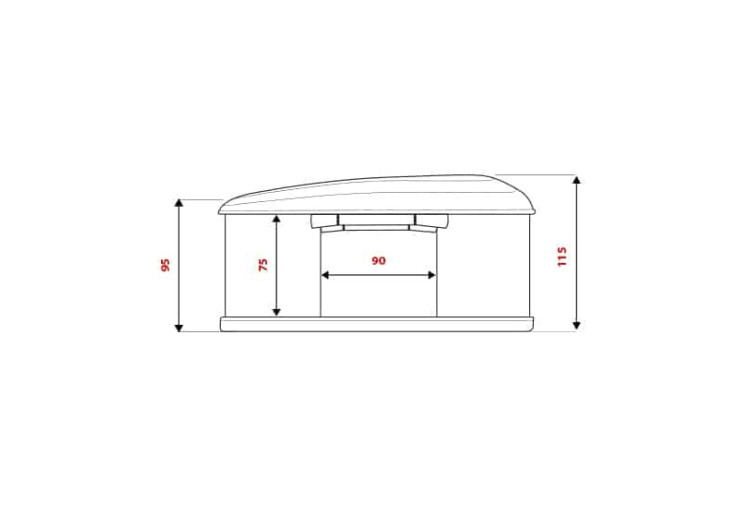 Tente de toit Autohome Airtop Classique Small Gris