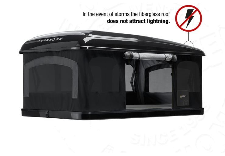 Tente de toit Autohome Maggiolina Airtop 360° Black Storm