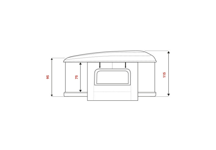 Tente de toit Autohome Airtop Plus Small Gris