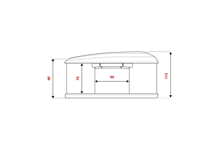 Tente de toit Autohome Airtop Plus Small Blackstorm