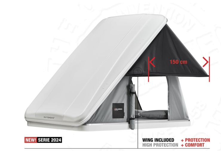 Tente de toit Autohome Columbus Variant Small Gris