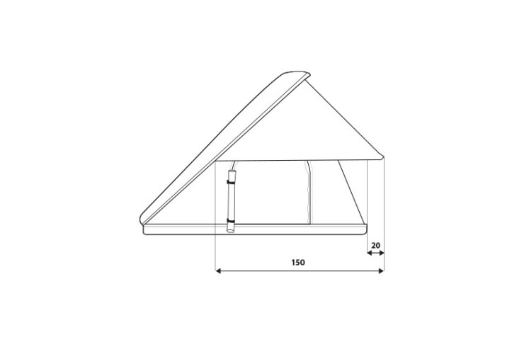 Tente de toit Autohome Columbus Variant Small Gris