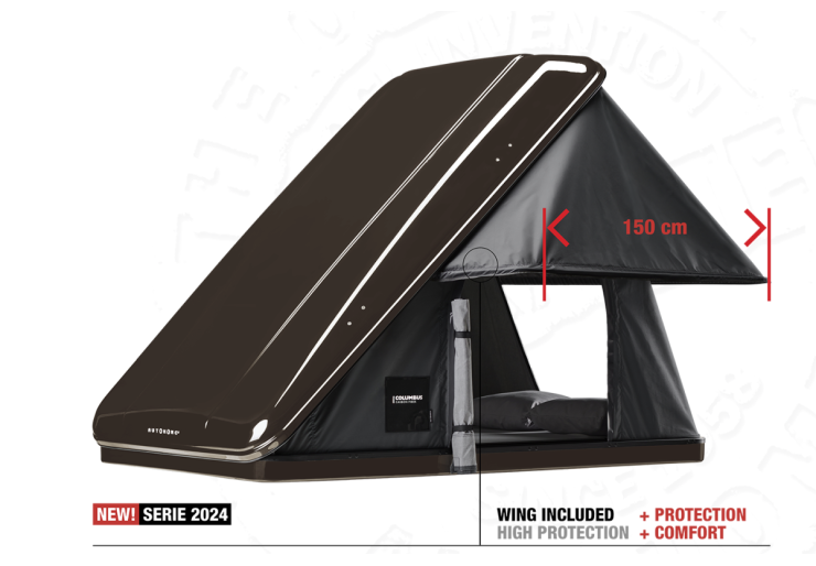 Tente de toit Autohome Columbus Carbon fiber Small
