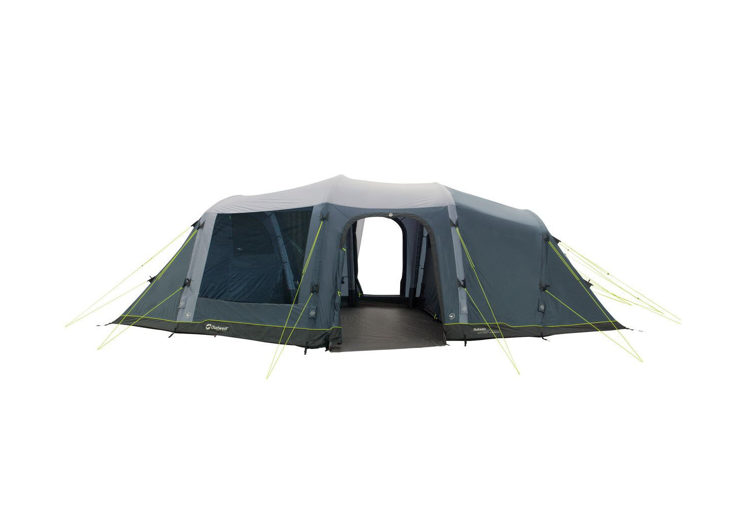 Tente Familiale Outwell Moonhill 6 Air - Pour 6 Personnes, Gonflage Rapide, Bleue, 4000mm Imperméabilité