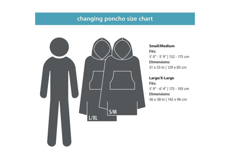 Poncho Riso Wave S/M PackTowl - Serviette microfibre