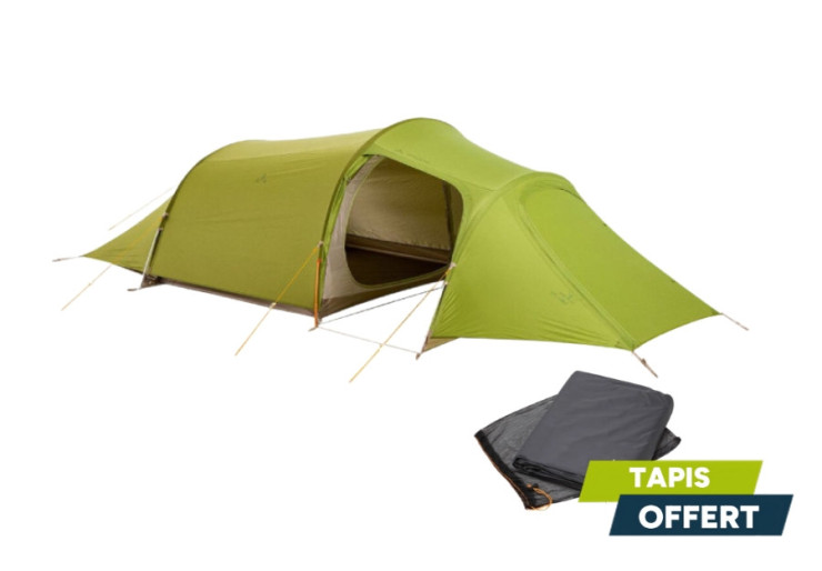 Pack tente + tapis Ferret XT 3P Vert Vaude