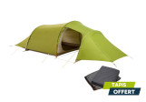 Pack tente + tapis Ferret XT 3P Vert Vaude