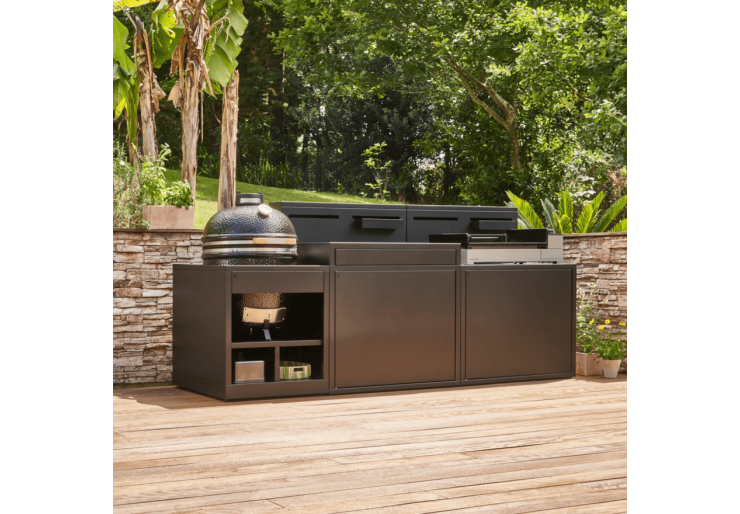 Support Kamado Comptoir Bar Acier Noir Forge Adour