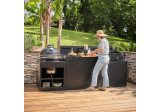 Support Kamado Comptoir Bar Acier Noir Forge Adour