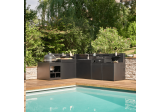 Support Kamado Comptoir Bar Acier Noir Forge Adour