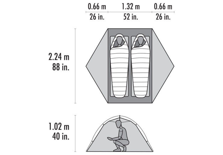 copy of copy of Tente de randonnée MSR Elixir 1 Vert 2026