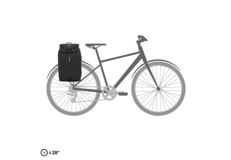 Sacoche de vélo Vario Lite Noir Ortlieb