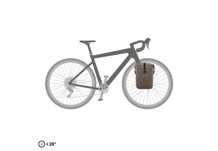 Sacoche de vélo Gravel-Pack QL2.2 14,5L Dark Sand Ortlieb