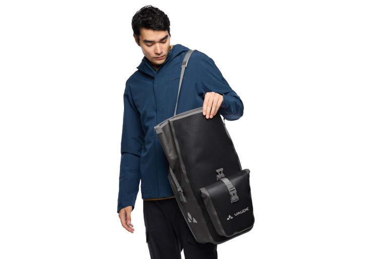 Sacoche de vélo Aqua Back Plus Single Recyclé Black Vaude