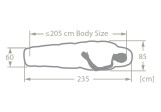 Sac de couchage Sioux 800 XL II SYN Baltic Sea - Zip gauche Vaude