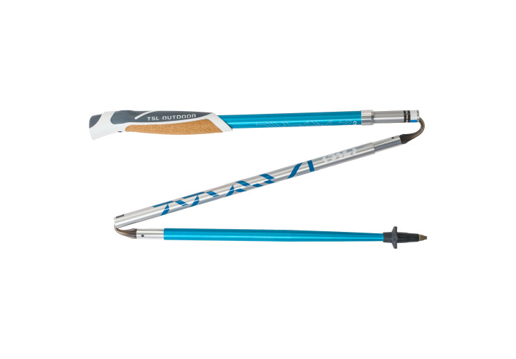 Bâtons Trail Alu 4 Cork Short Azur TSL