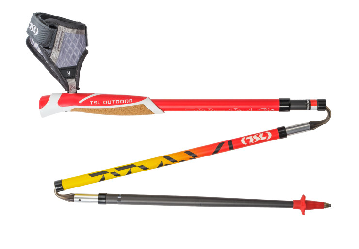 Bâtons Trail Carbon 4 Cork Short Fire TSL