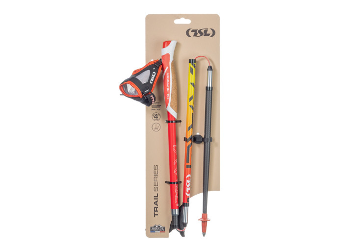 Bâtons Trail Carbon 4 Cork Short Fire TSL