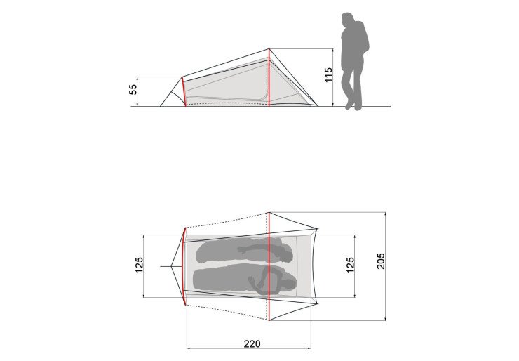 Tente de randonnée Ultralight Lizard 2P Vaude