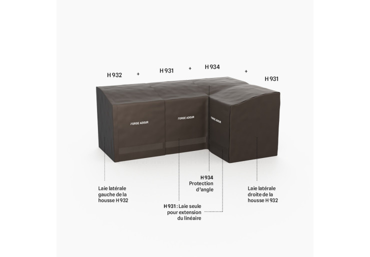 Pack 4 housses Forge Adour pour meubles CBN