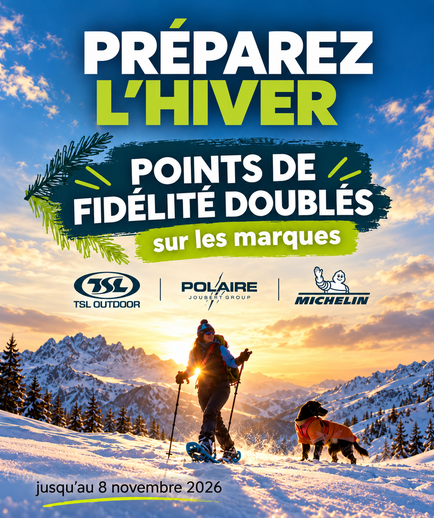 Points doublés raquettes et chaines à neige